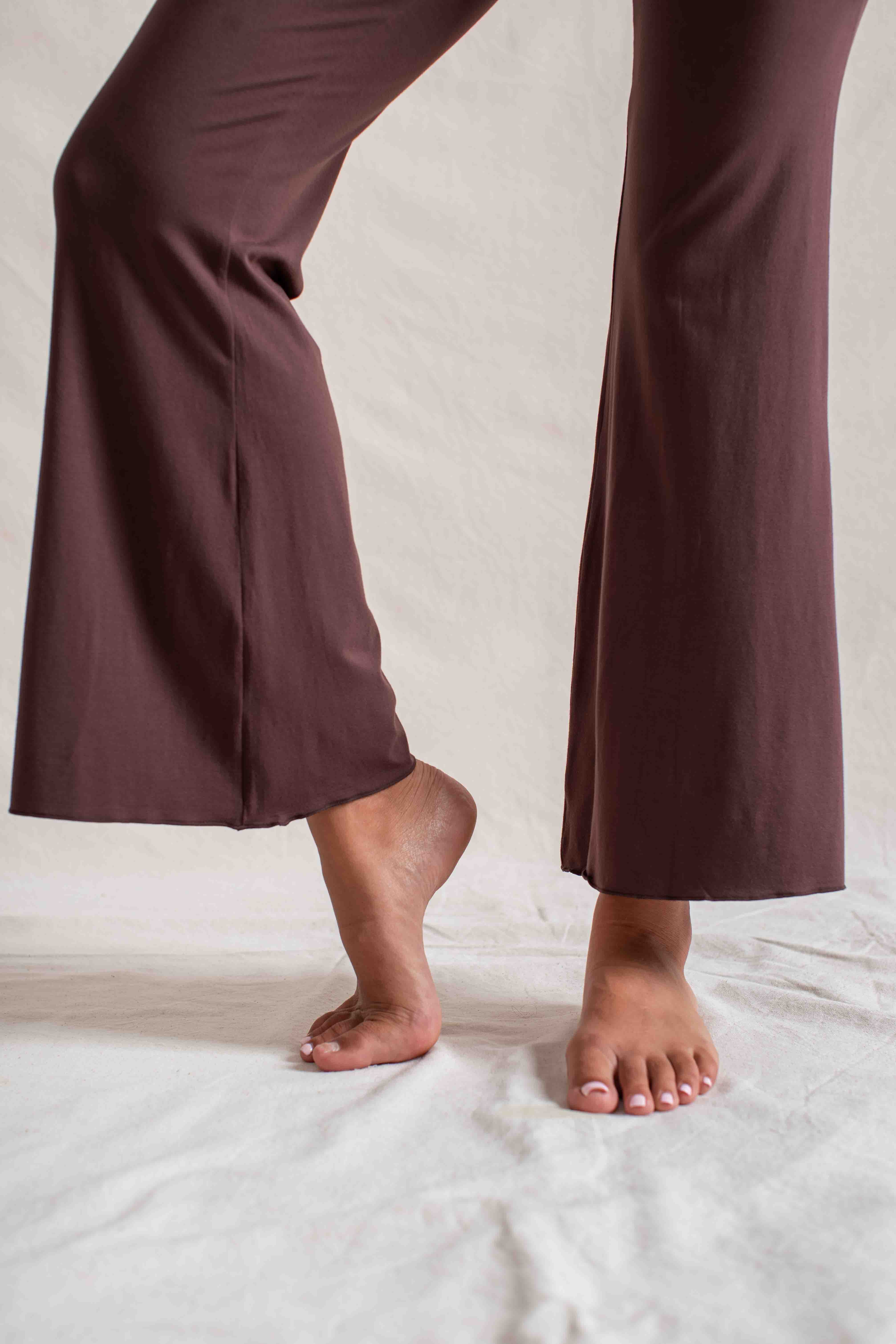 Agni Flares Carob | Sustainable Flare Yoga Pants –Indigo Luna Store