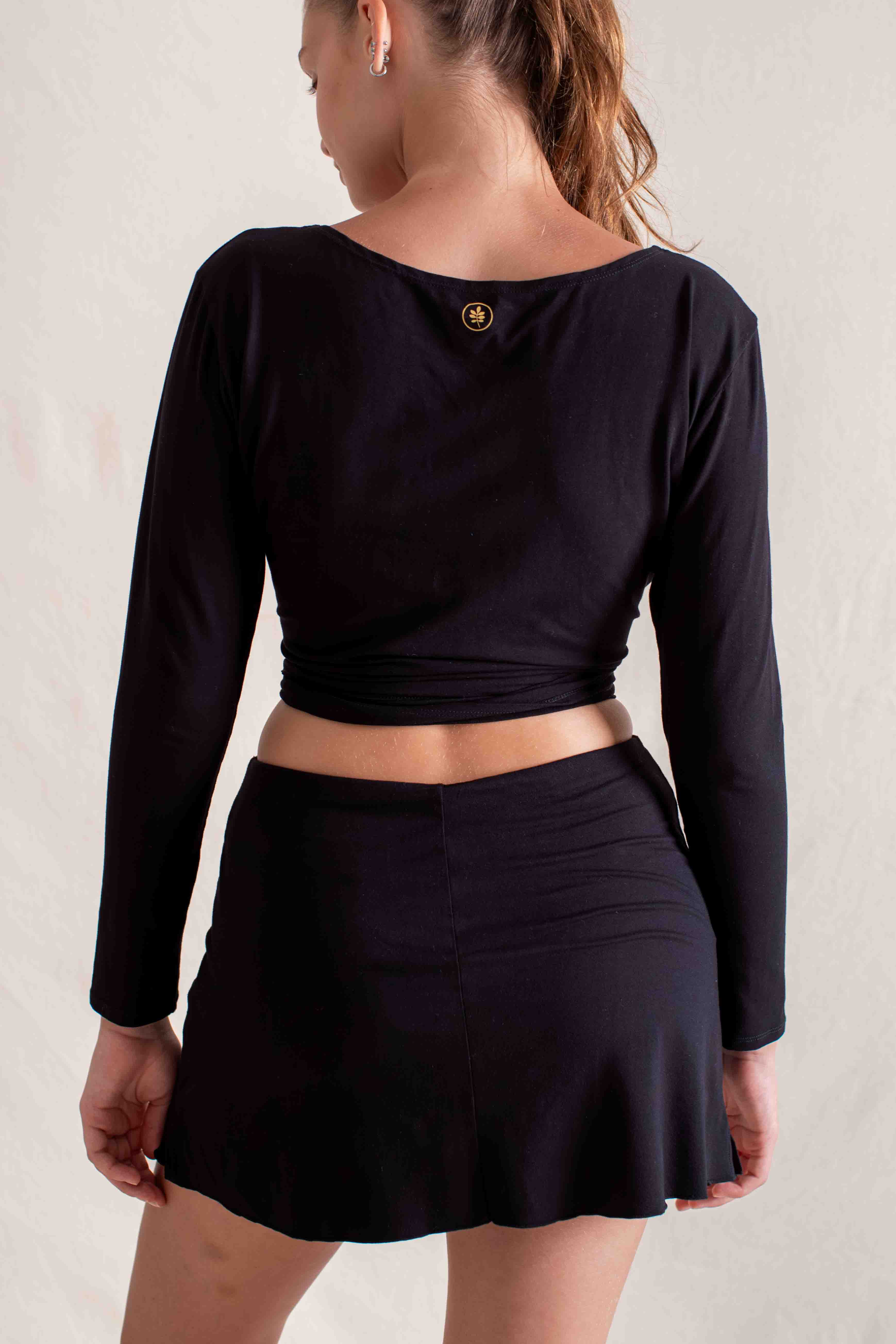 Agni Wrap Top Black –Indigo Luna Store