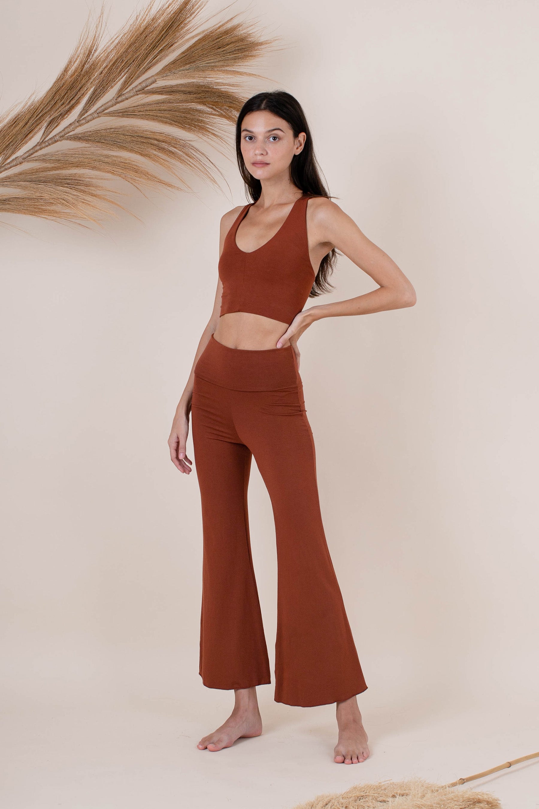 Eco Friendly Flare Leggings Agni Flares Spice