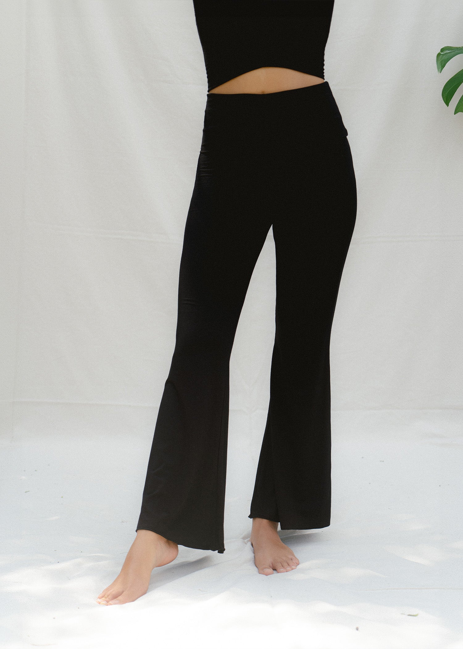 Buy Black Cotton Flared Yoga Pants 5 COLOURS Comfy Leggings Yoga Trousers Bell  Bottoms Flares Hippy Boho Festival Clothing Women Calluna Online in India 