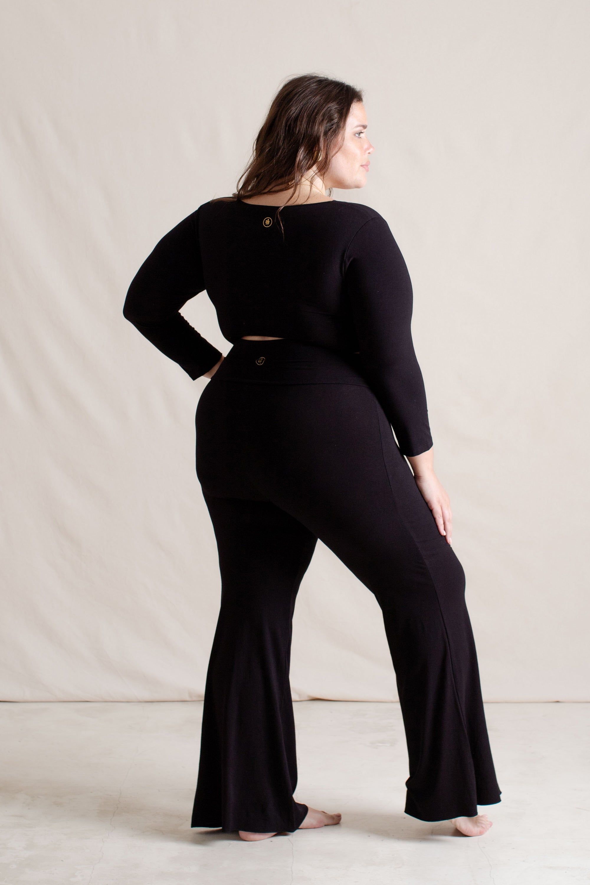 Sustainable Black Yoga Pants | Agni Yoga Flares –Indigo Luna Store