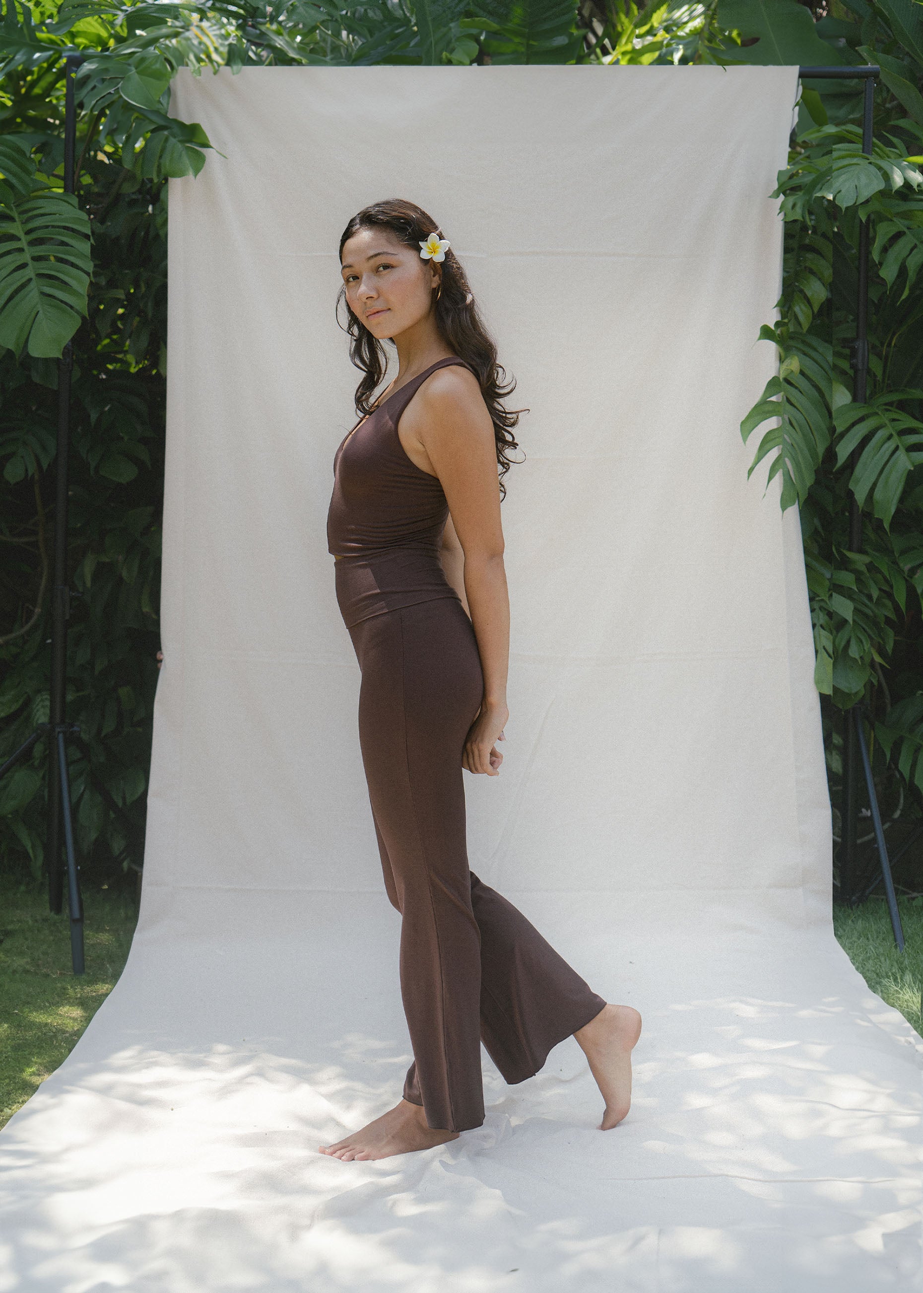 Agni Flares Carob | Sustainable Flare Yoga Pants –Indigo Luna Store