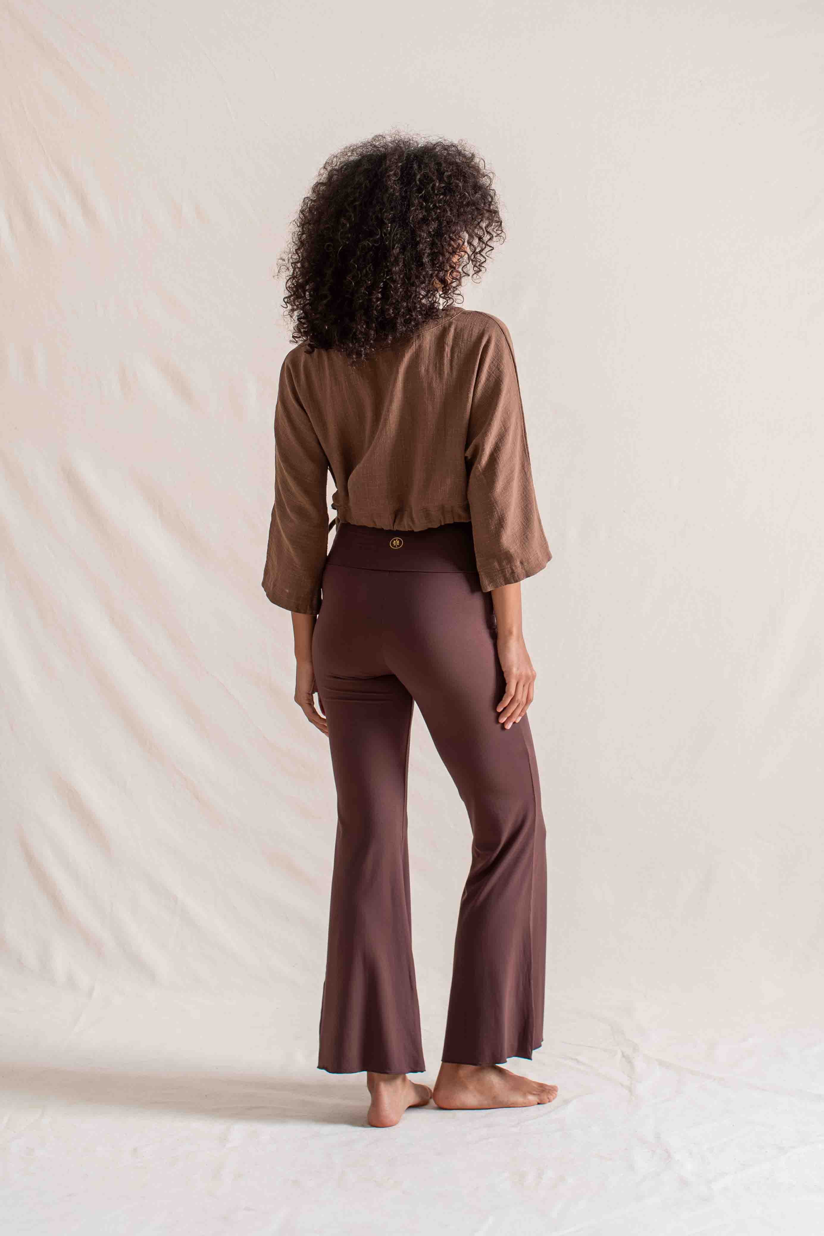Agni Flares Carob | Sustainable Flare Yoga Pants –Indigo Luna Store