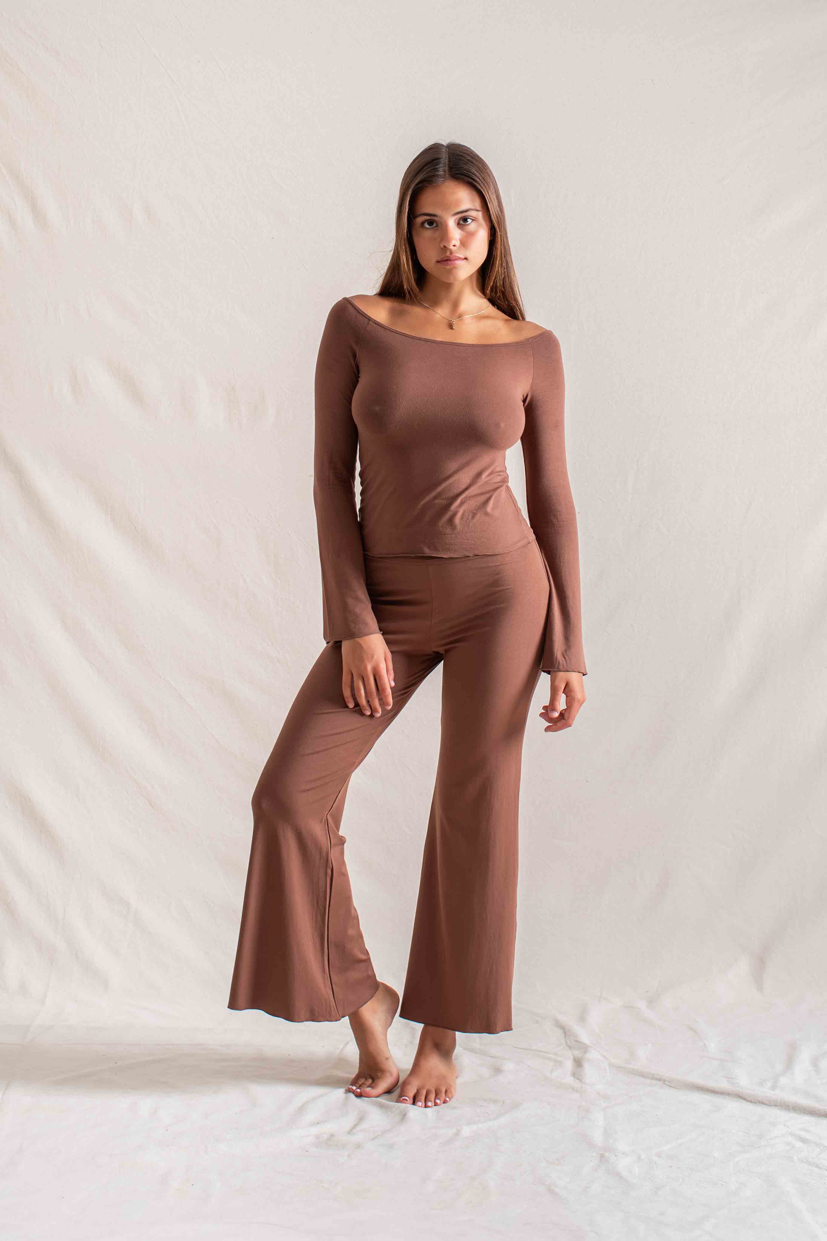 Indigo Luna Agni フレアヨガパンツ M チョコレートブラウン Agni Flares Chocolate –Indigo Luna Store