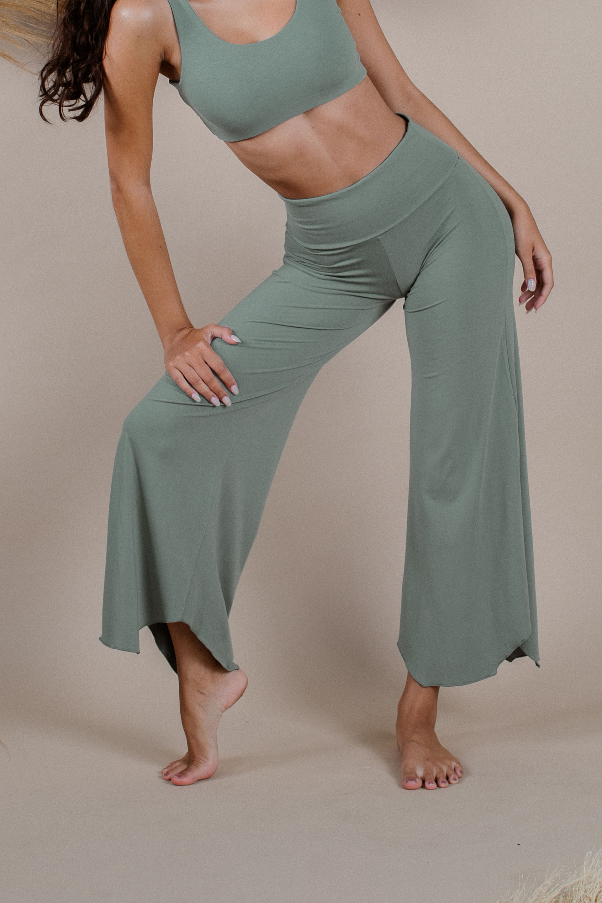 Sustainable Yoga Flared Pants, Layla Flares In Spice