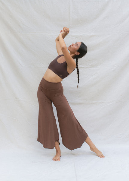 Eco-Friendly Yoga Flares Chocolate | Indigo Luna Store