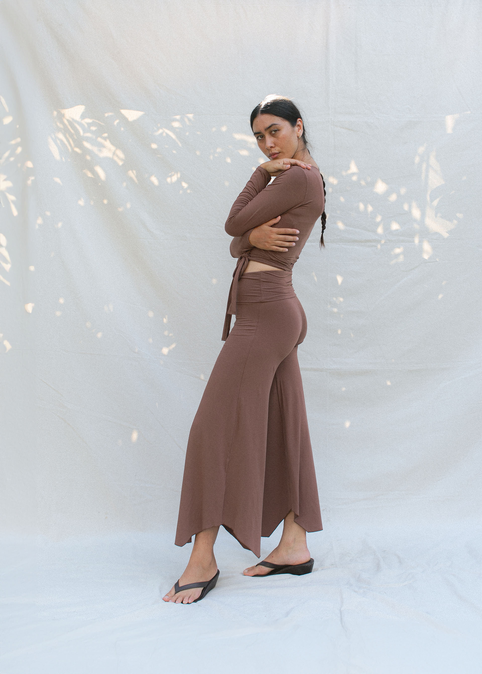 Sustainable Yoga Flared Pants | Layla Flares In Spice