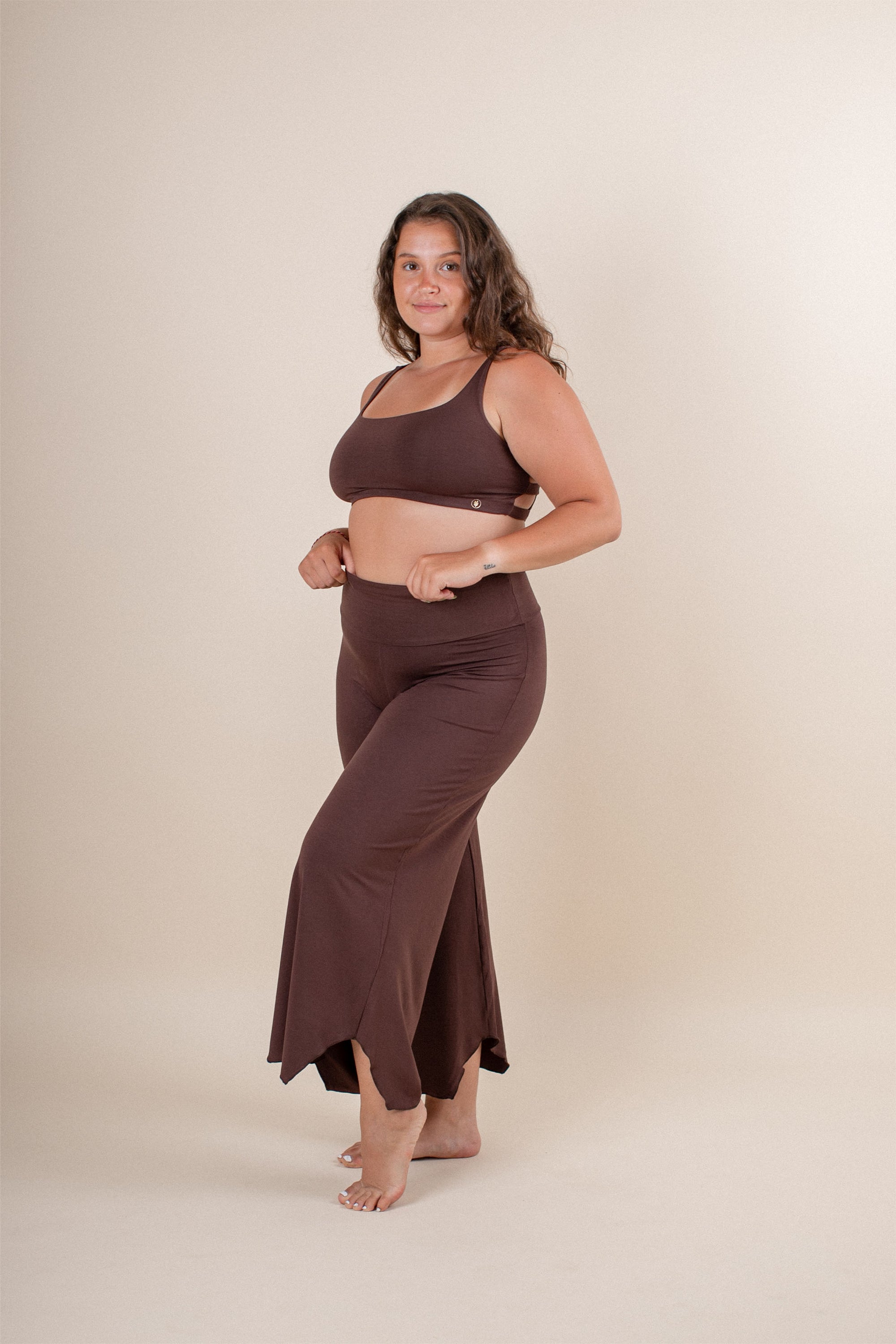 High Waisted Flare Yoga Pants, Layla Flares In Sable