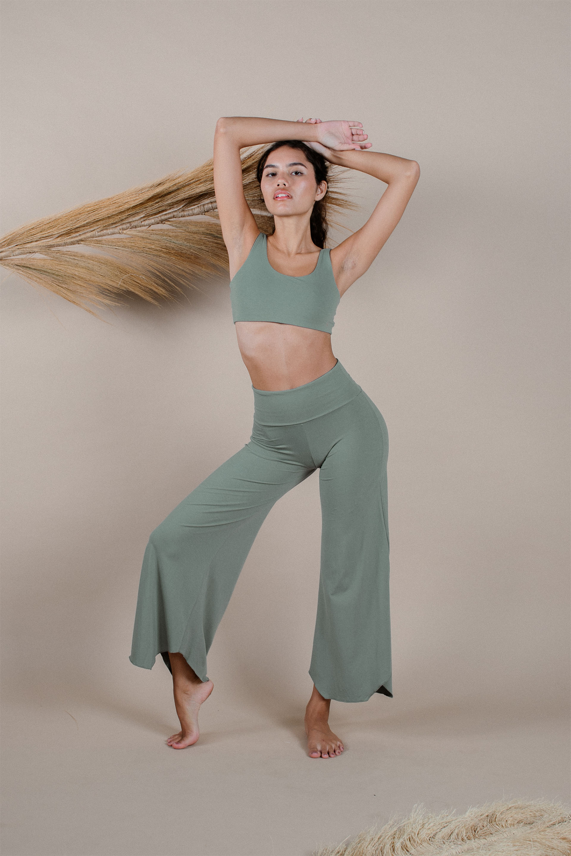 Layla Flares in Sage – The Conscious Concept
