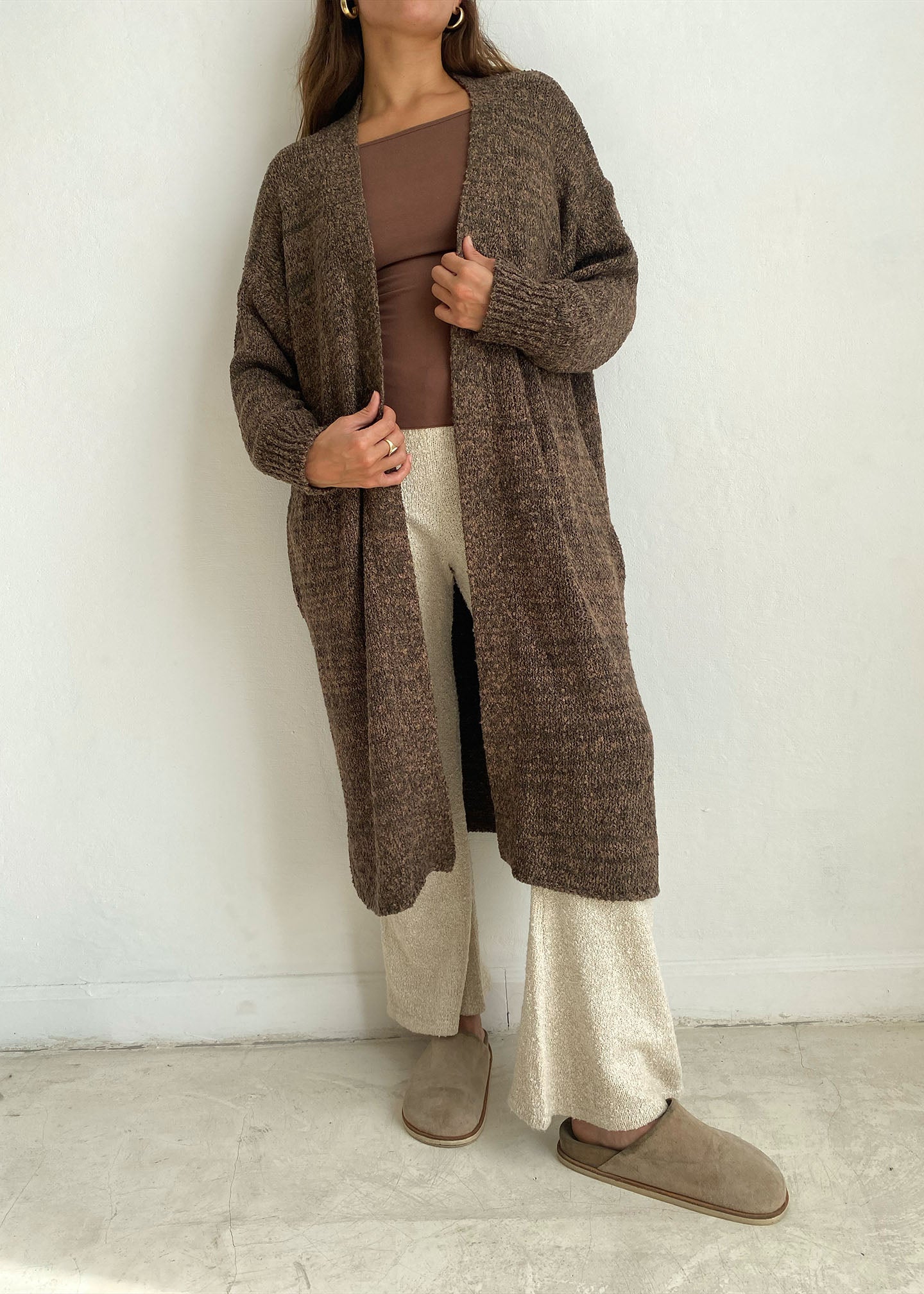 Paloma Long Cardigan Brunette