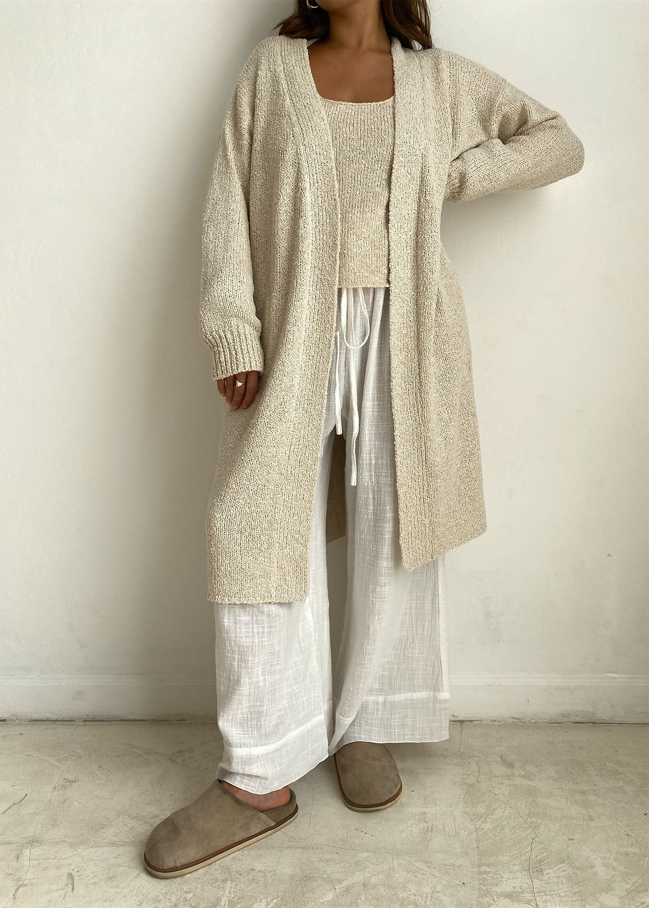 Paloma Long Cardigan Cloud Cream