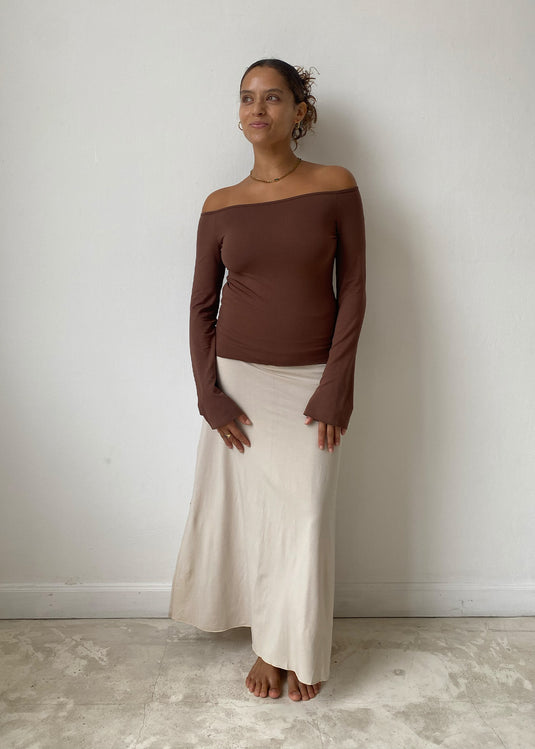 TOVE KNIT LONG SLEEVE - CHOCOLATE
