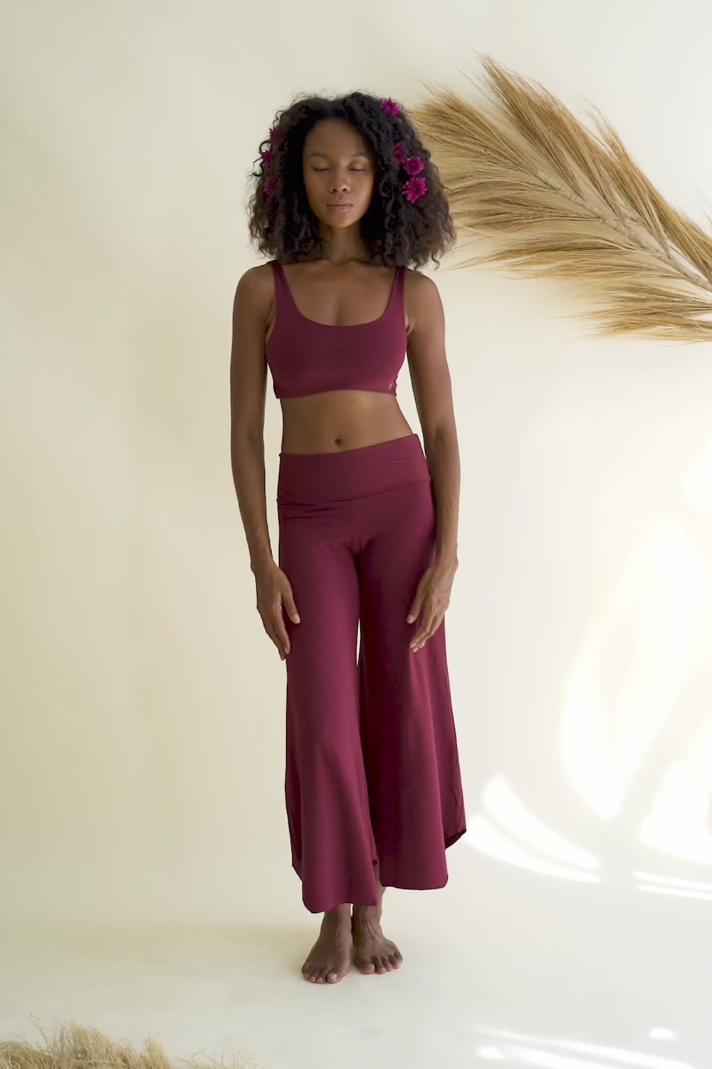 Sustainable Yoga Flared Pants, Layla Flares In Spice
