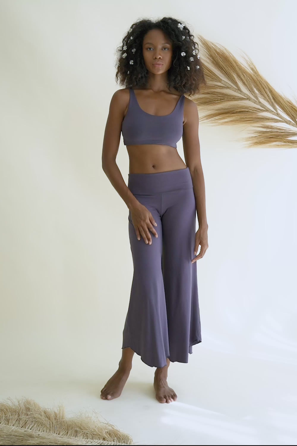 Eco-Friendly Flare Yoga Pants Australia | Layla Flares In Sage