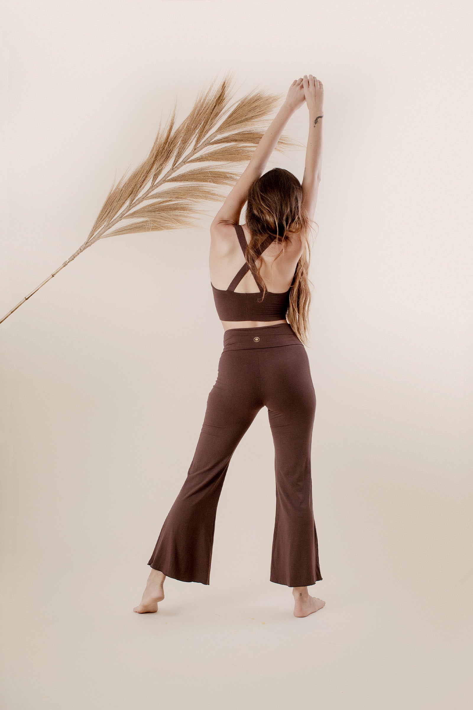 Agni Flares Carob | Sustainable Flare Yoga Pants –Indigo Luna Store