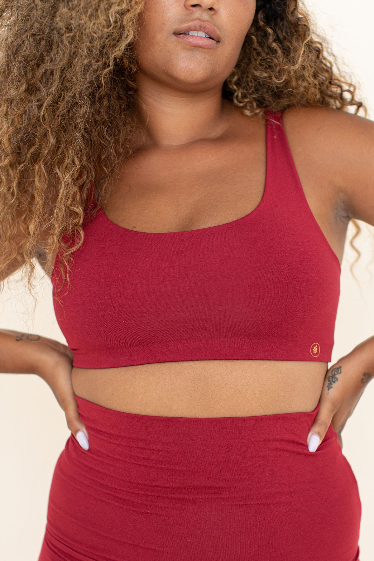 Boxy Crop Dark Rose