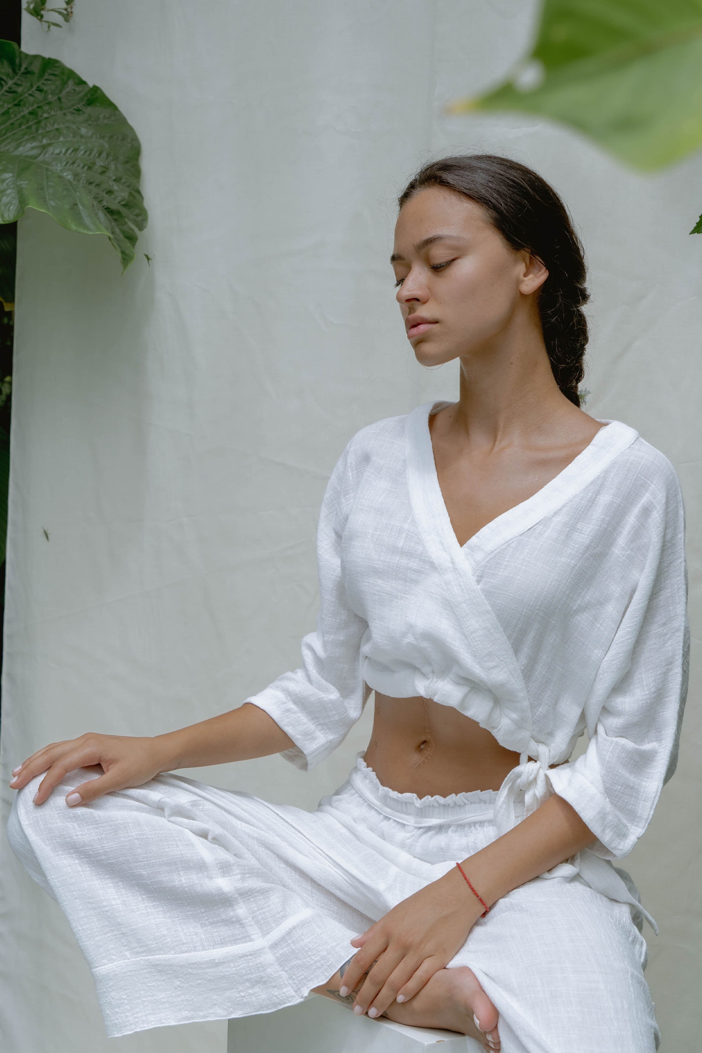 Flow Top Off White Made With Organic Cotton Gauze