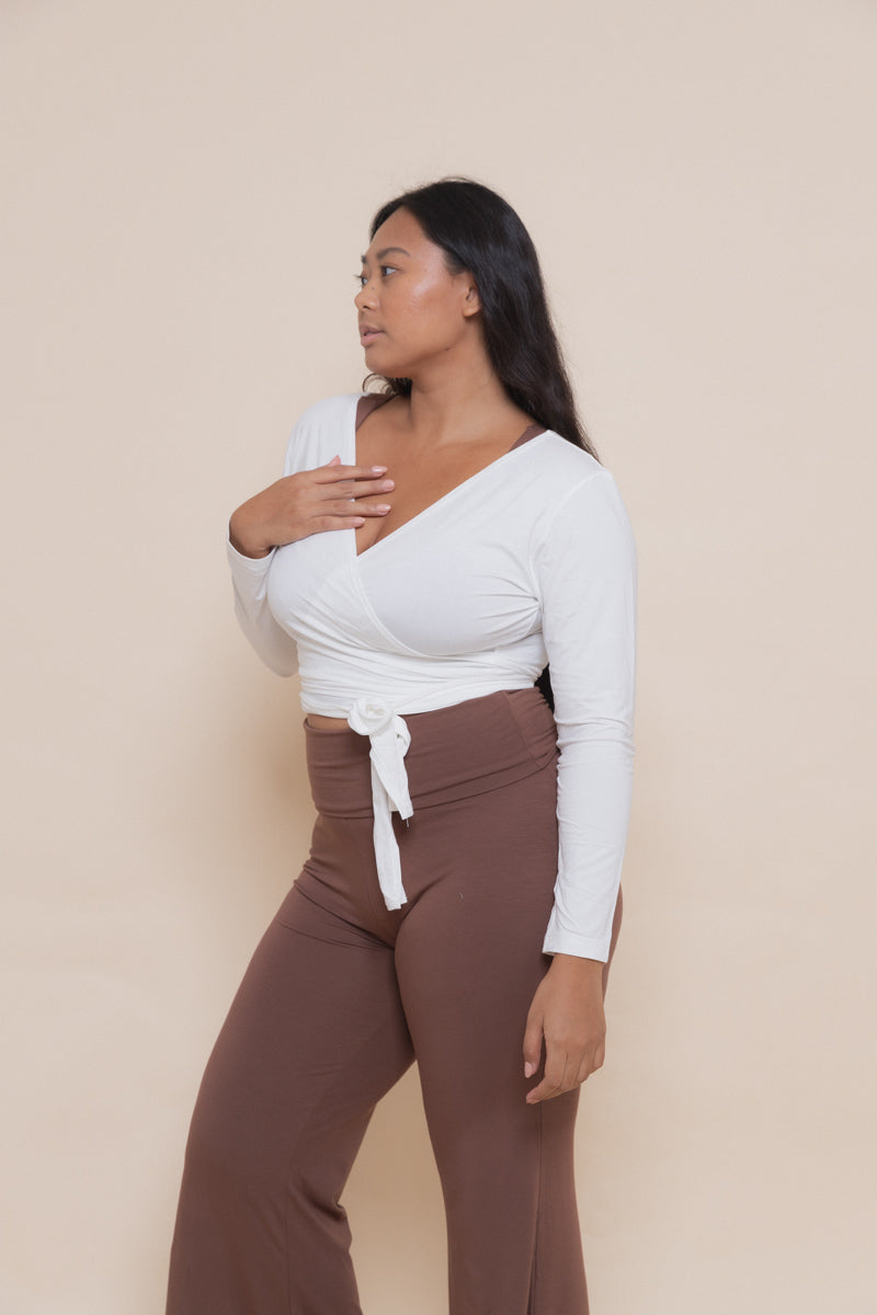 Agni Wrap Yoga Top - Off White –Indigo Luna Store