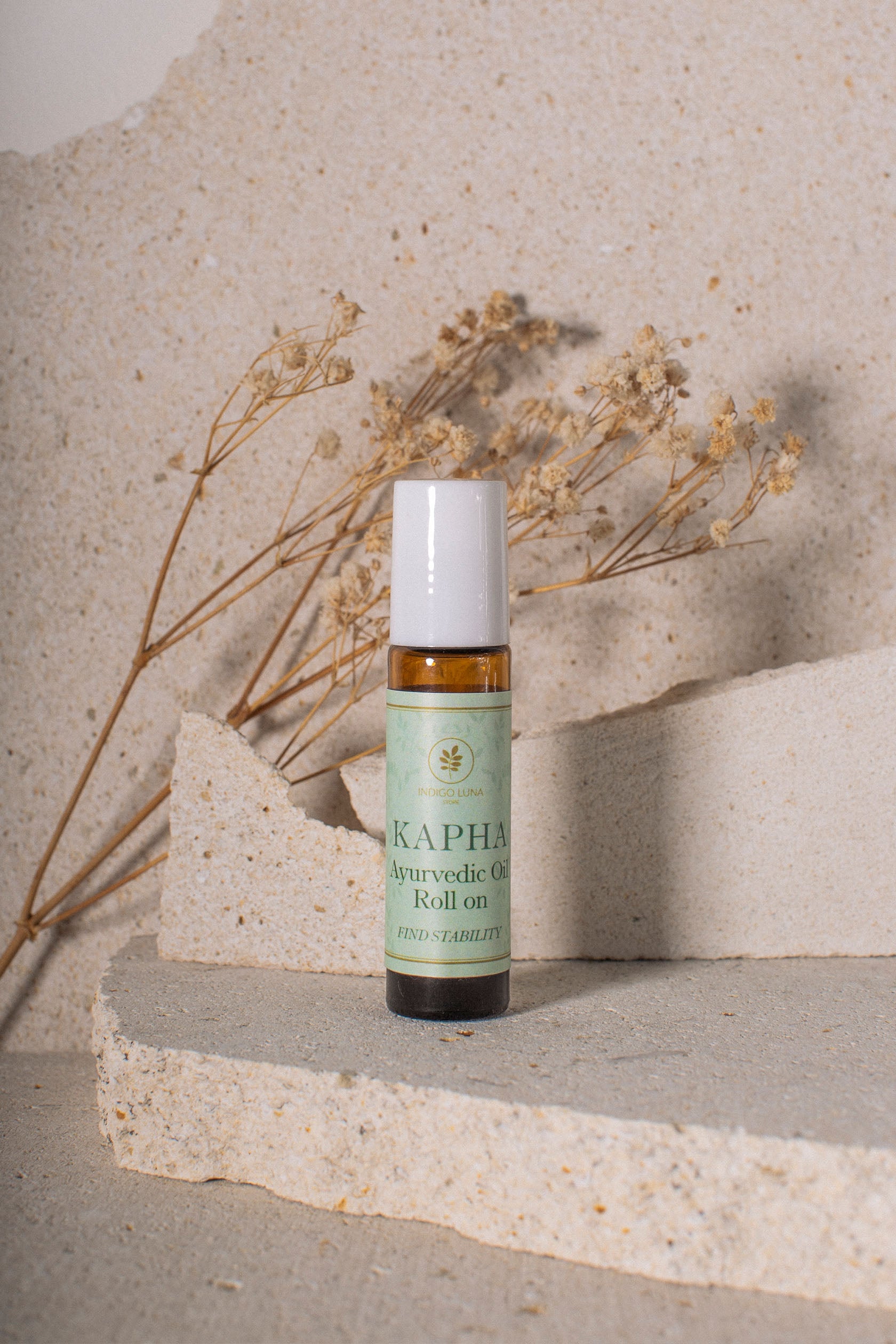 Ayurvedic essential oil for Kapha Dosha in a Roll on bottle