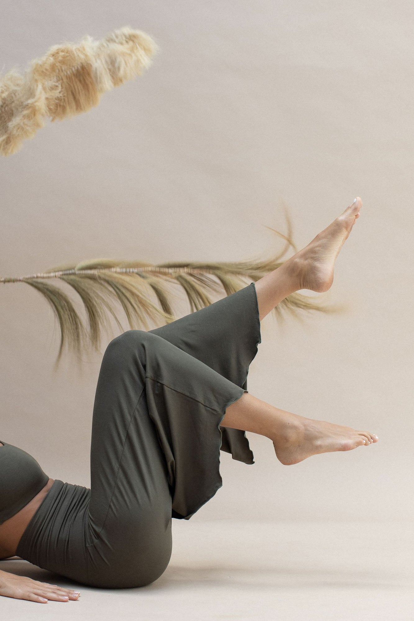Sustainable Yoga Flared Pants in Forest | Indigo Luna Store