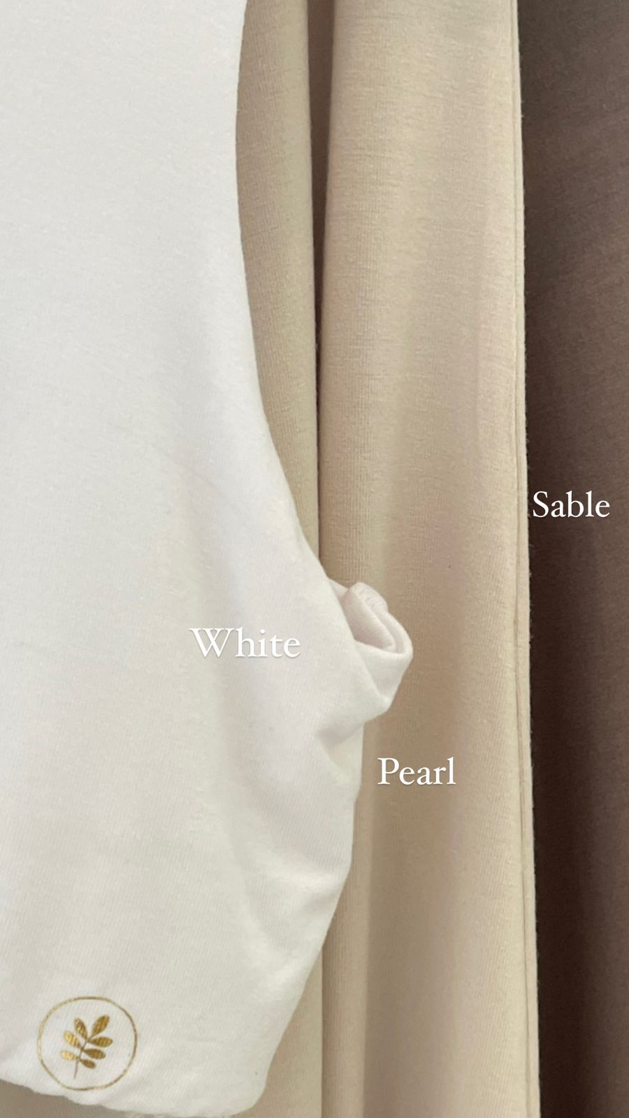Colour difference between white, pearl and sable